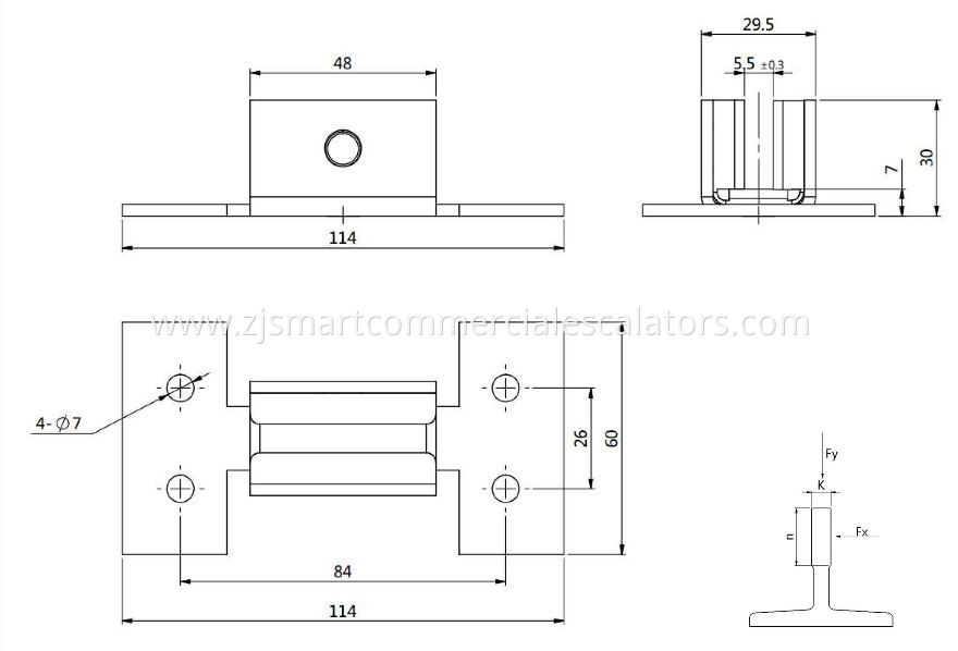 Thyssen Lift Counterweight Guide Shoe 5mm